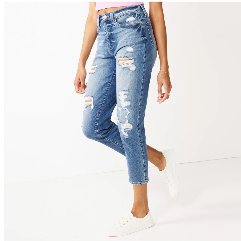 SO Women's Straight Leg Jeans - Light Blue